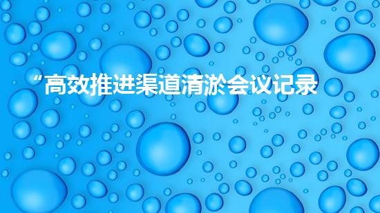 “高效推进渠道清淤会议记录彰显团队协作成果”
