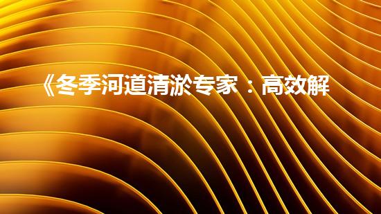 《冬季河道清淤专家：高效解决上海河道堵塞问题》