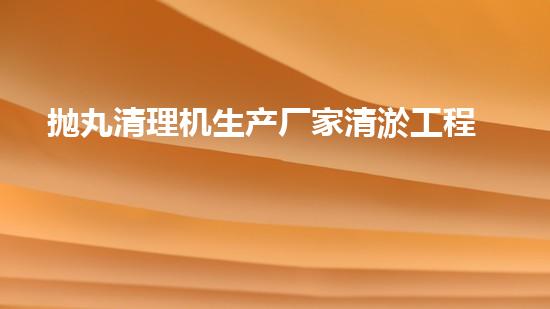 抛丸清理机生产厂家清淤工程技术革新：提升效率与环保关键！