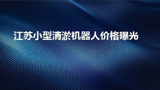 江苏小型清淤机器人价格曝光！超低价惊艳市场，谁能抵挡这一波清淤革命？